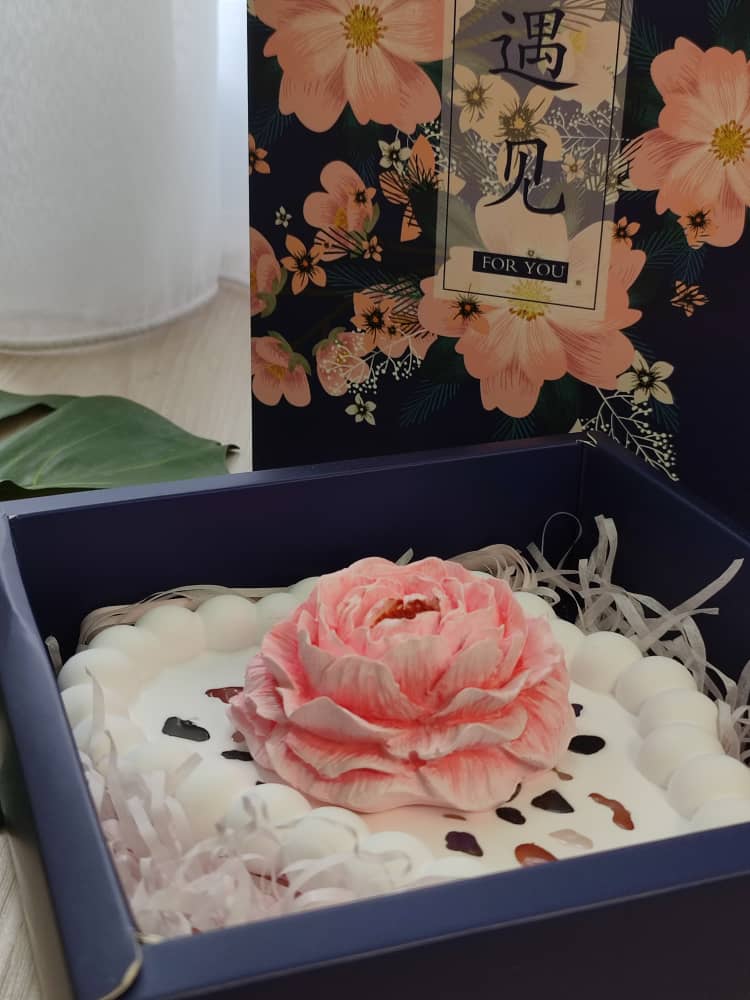 Peony Flower Aroma Stone Set - Image 2